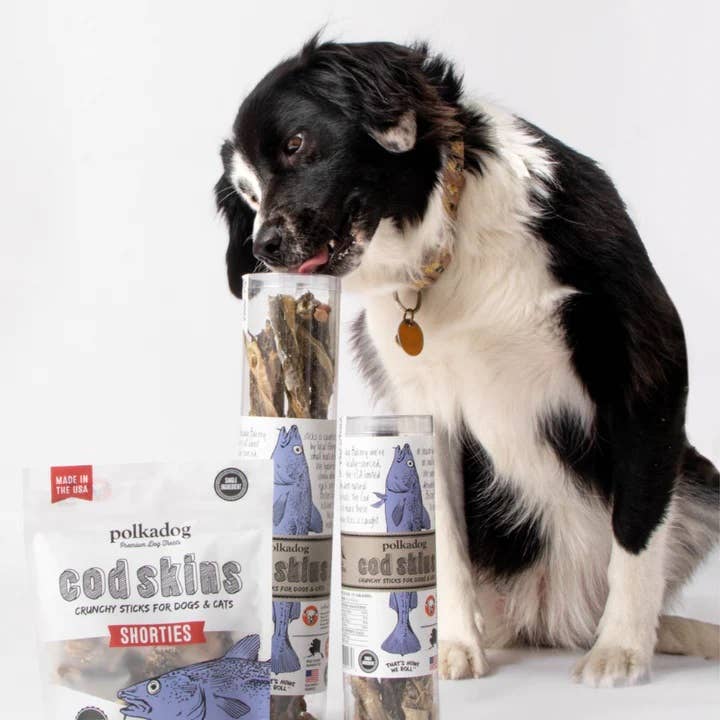 Polkadog Cod Skins Jerky Shorties Crunchy Dog & Cat Treats