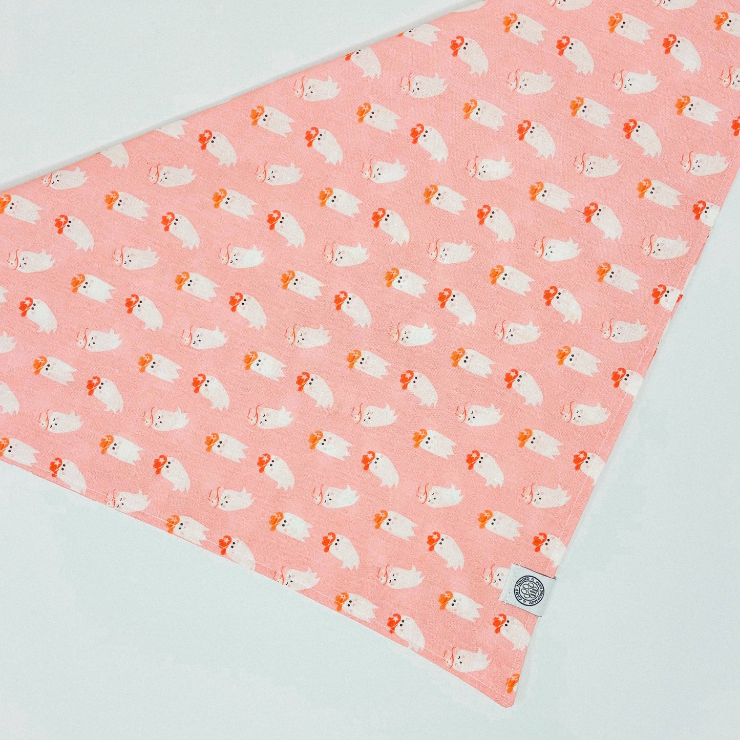 Boo Dog Bandana | Ghost Cowboy Halloween Pink Pet Scarf