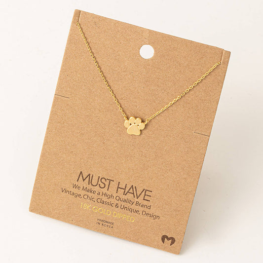 Mini Paw Print Necklace